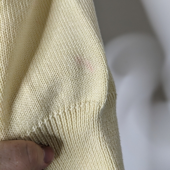 Vintage Ciao yellow knit top pencil skirt short sleeve cotton dress 8 - Picture 3 of 10